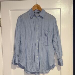 Zara Men's Sky Blue Button Down Shirt